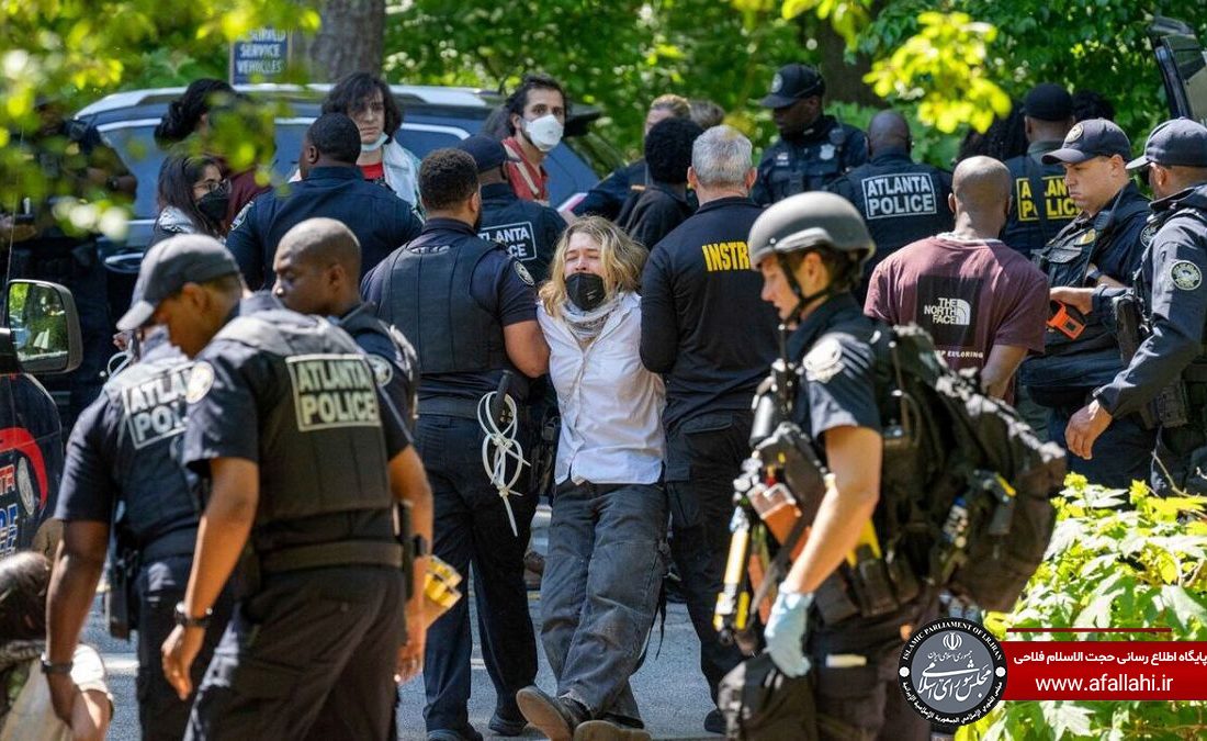 بيان حجة الإسلام للدكتور فلاحي يدين السلوك العنيف للحكومة الأمريكية والشرطة تجاه الطلاب المحتجين